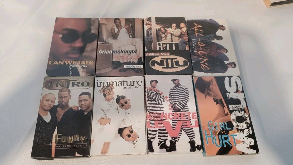 90s R&B Cassette Singles Lot of 8 Tevin Campbell Brian McKnight Immature Intro